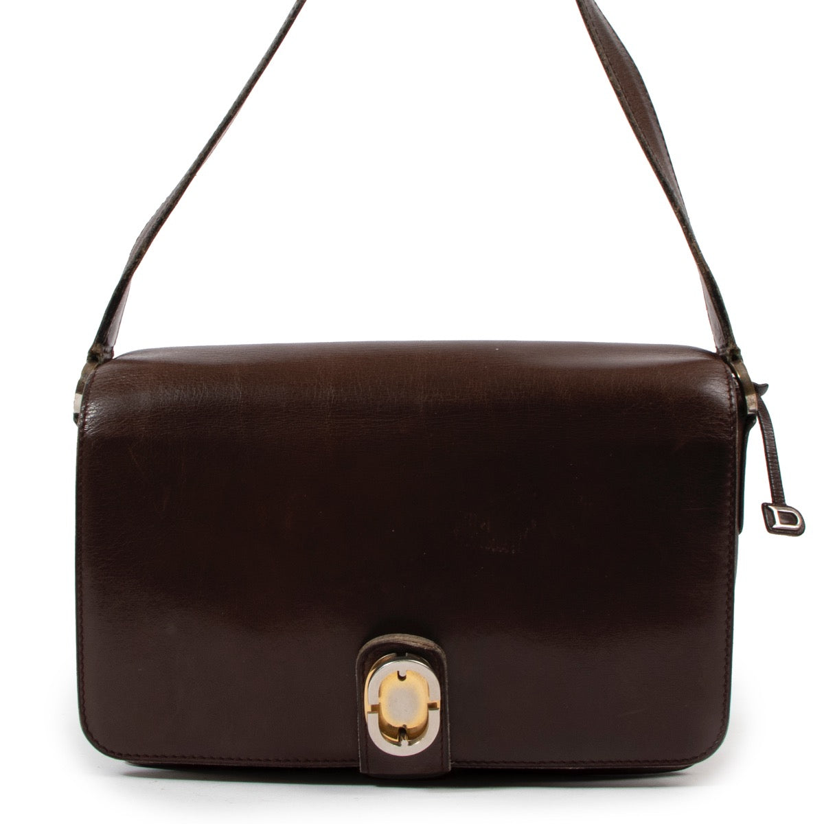 Buy an authentic second hand Delvaux Vintage Brown Leather Shoulder Bag in good preloved condition at Labellov