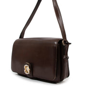 Buy an authentic second hand Delvaux Vintage Brown Leather Shoulder Bag in good preloved condition at Labellov