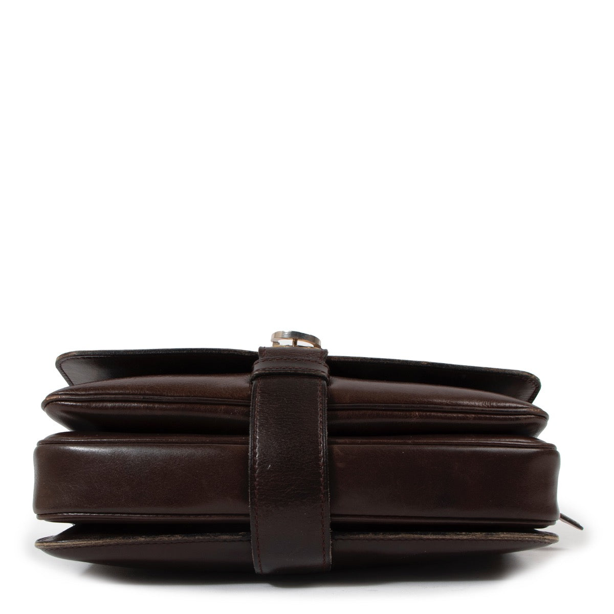 Buy an authentic second hand Delvaux Vintage Brown Leather Shoulder Bag in good preloved condition at Labellov