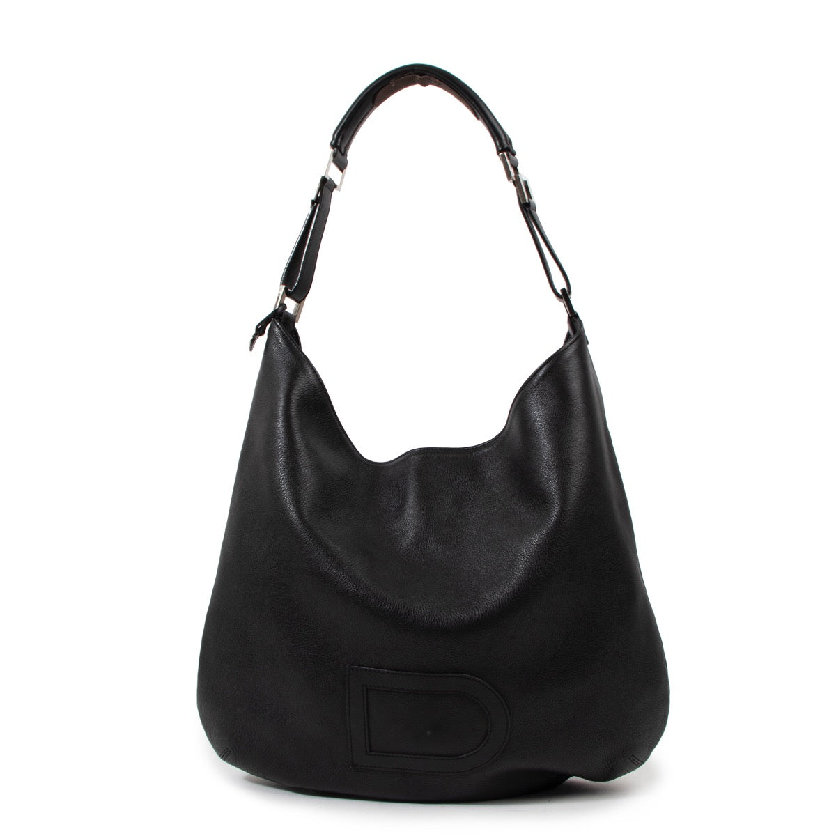 Delvaux Louise GM Polo Black Leather Shoulder Bag