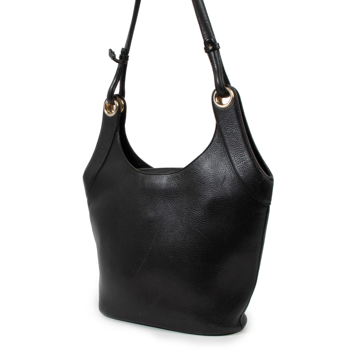 Delvaux Black Leather Vintage Shoulder Bag