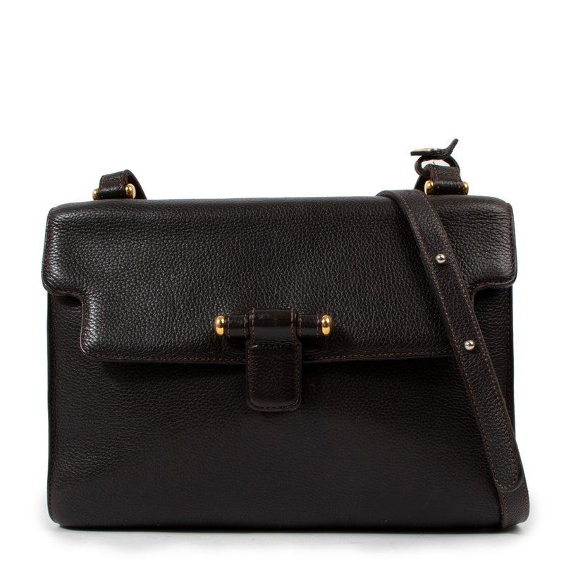 Delvaux Café Brown Leather Crossbody Bag