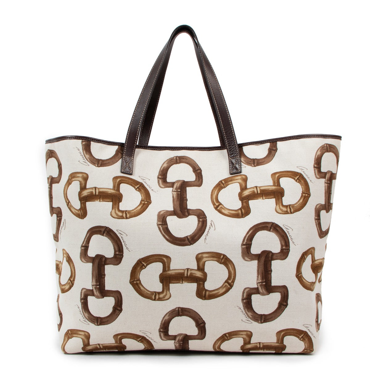 Sac cabas Gucci Horsebit grand modèle en toile