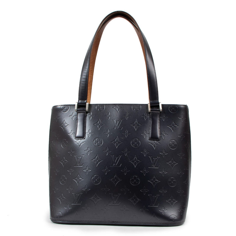 Louis Vuitton Stockton Blue Monogram Matt Bag