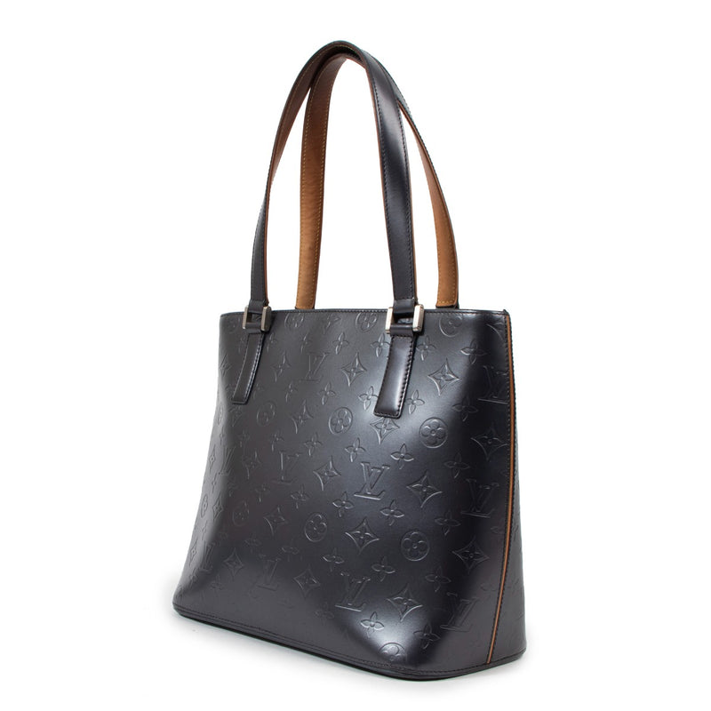 Louis Vuitton Stockton Blue Monogram Matt Bag