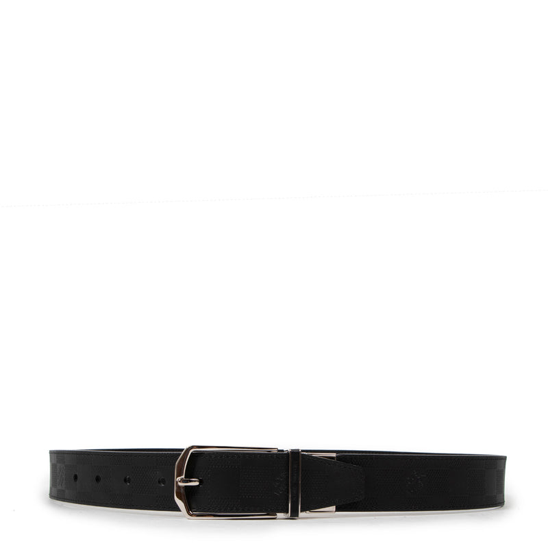 Louis Vuitton Black Damier Reversible Leather Belt - size 100 for the best price at Labellov secondhand luxury in Antwerp