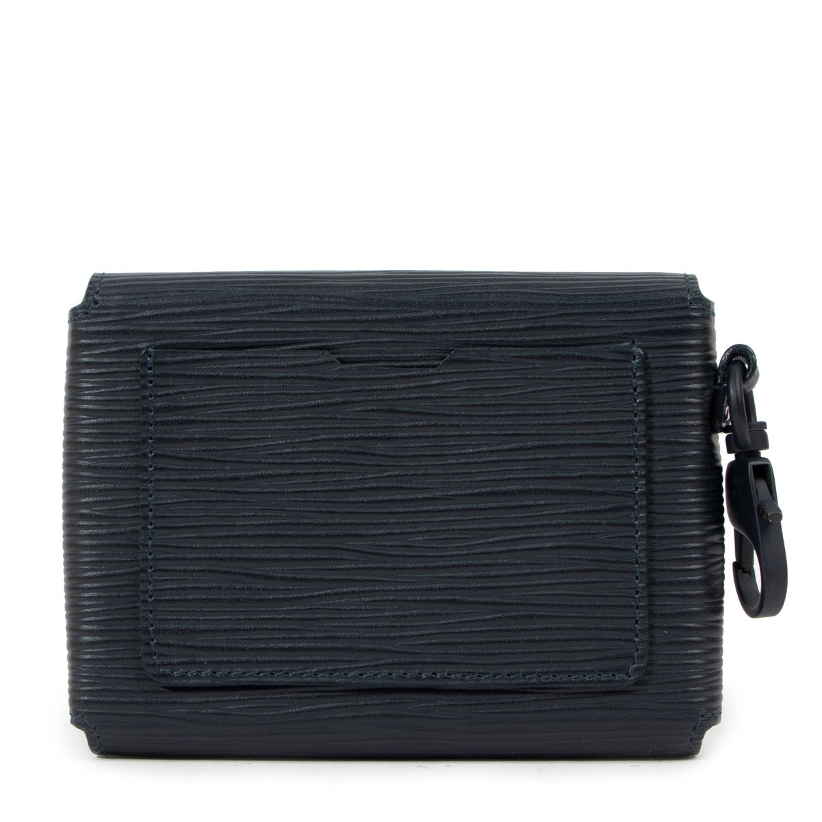 Portefeuille compact Louis Vuitton Modulable en cuir Épi bleu pétrole
