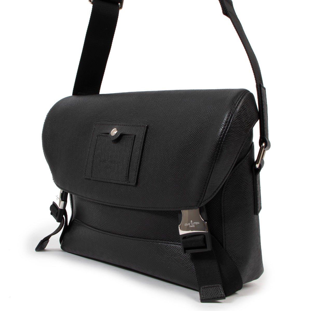 Louis Vuitton Messenger Voyager PM Zwart Taiga Leder
