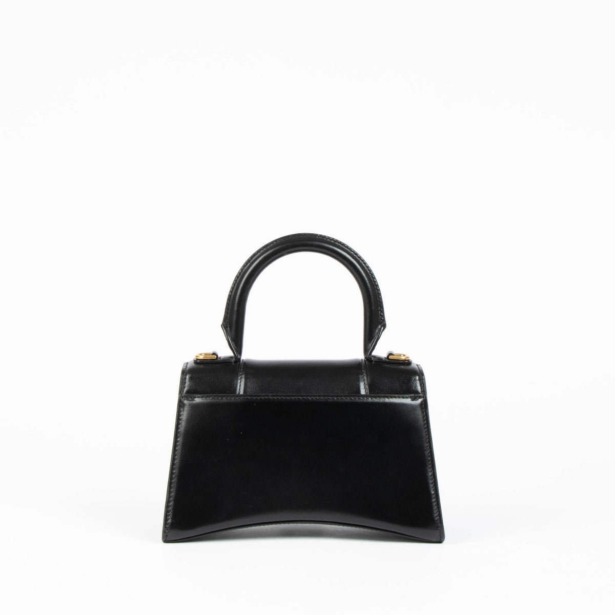 Balenciaga Black Leather Hourglass XS Bag aan de beste prijs bij Labellov tweedehands luxe in Antwerpen.
