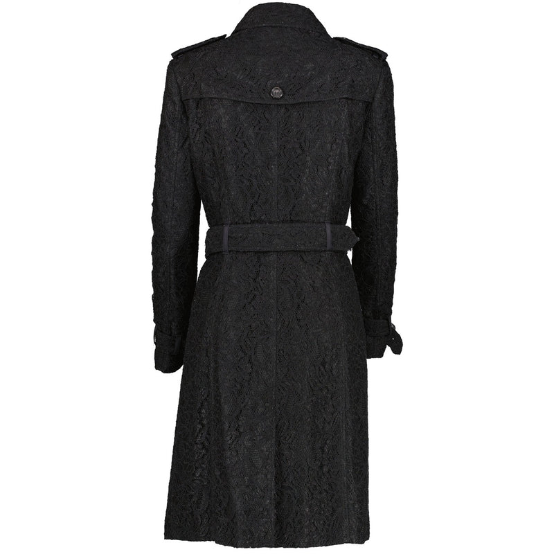Burberry London Black Lace Trench Coat