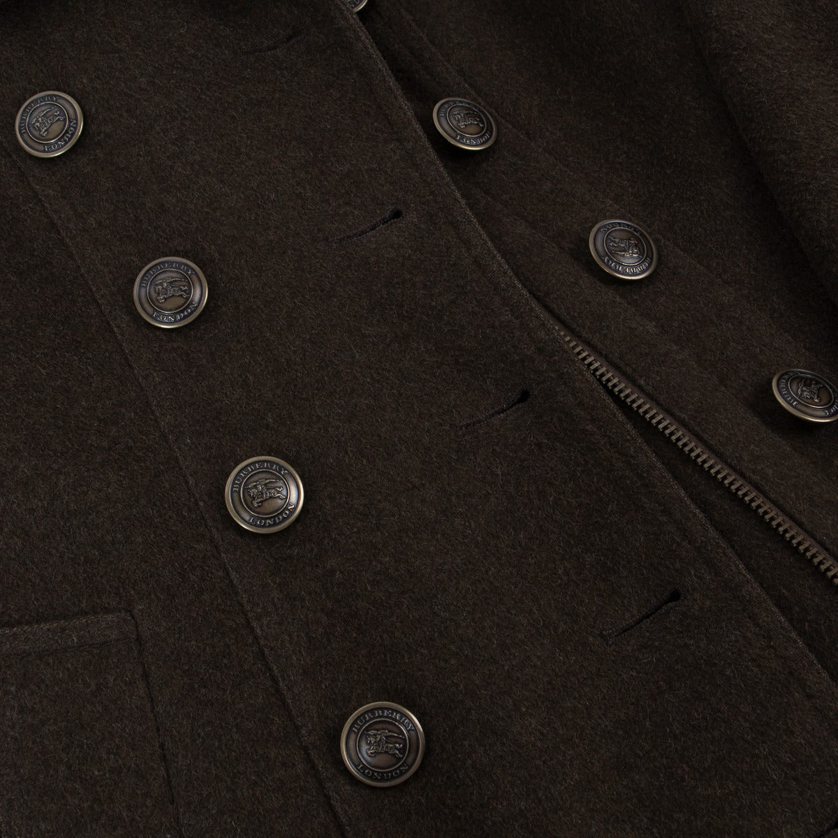 Burberry London Trench-coat en laine et cachemire kaki - Taille FR40
