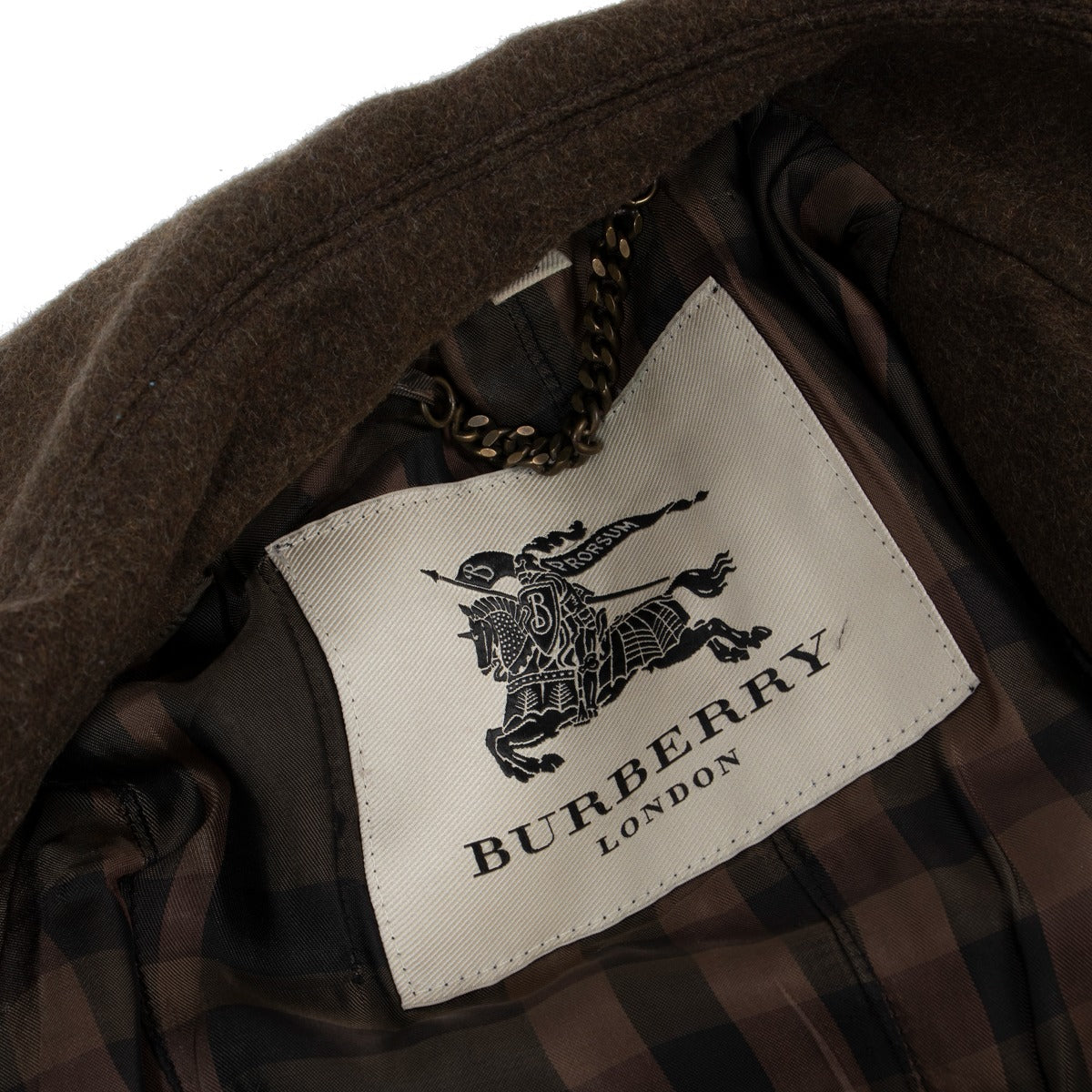 Burberry London Trench-coat en laine et cachemire kaki - Taille FR40