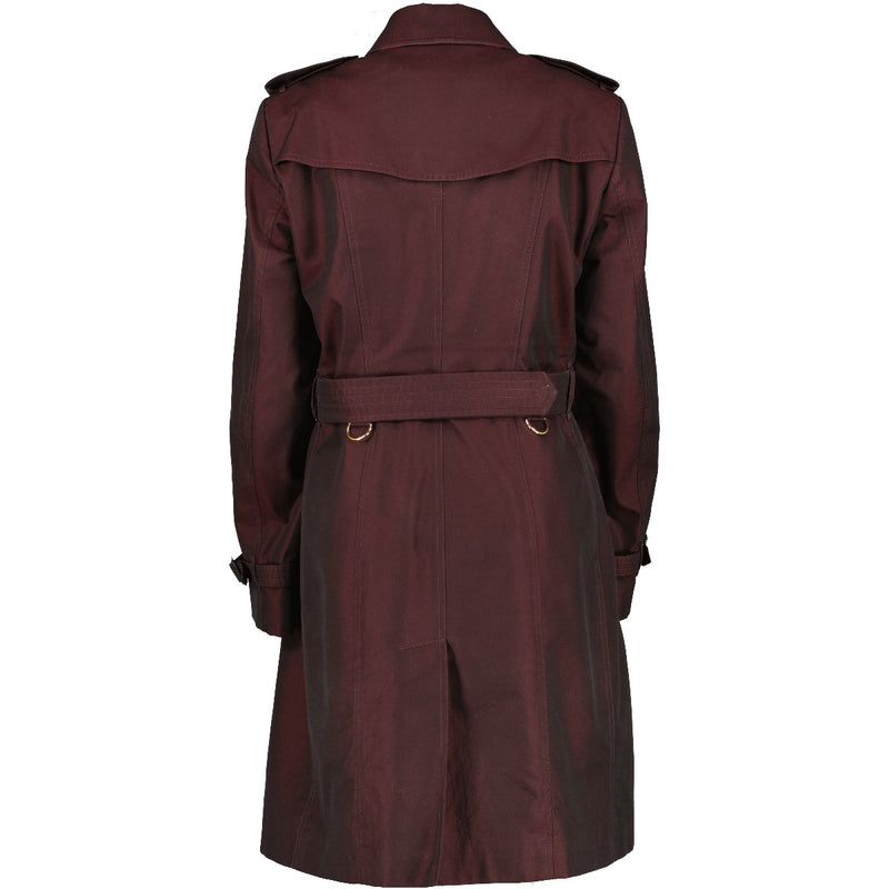 Burberry London Burgundy Trench Coat With Wool Body Warmer