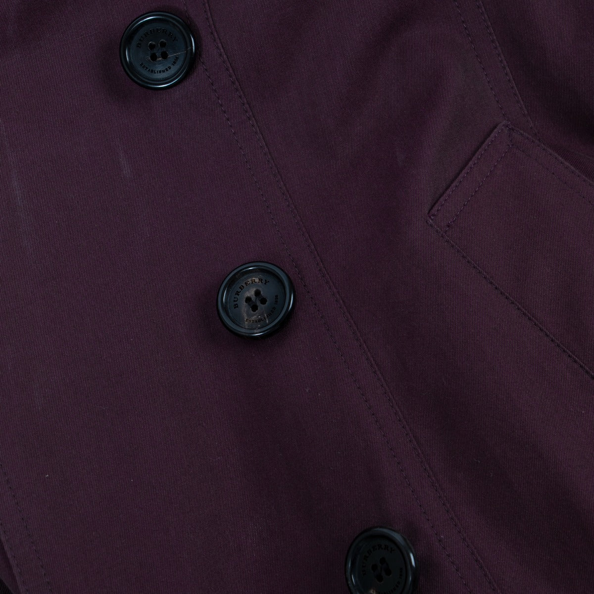 Burberry Mid-length Burgundy Trench Coat - Size FR36