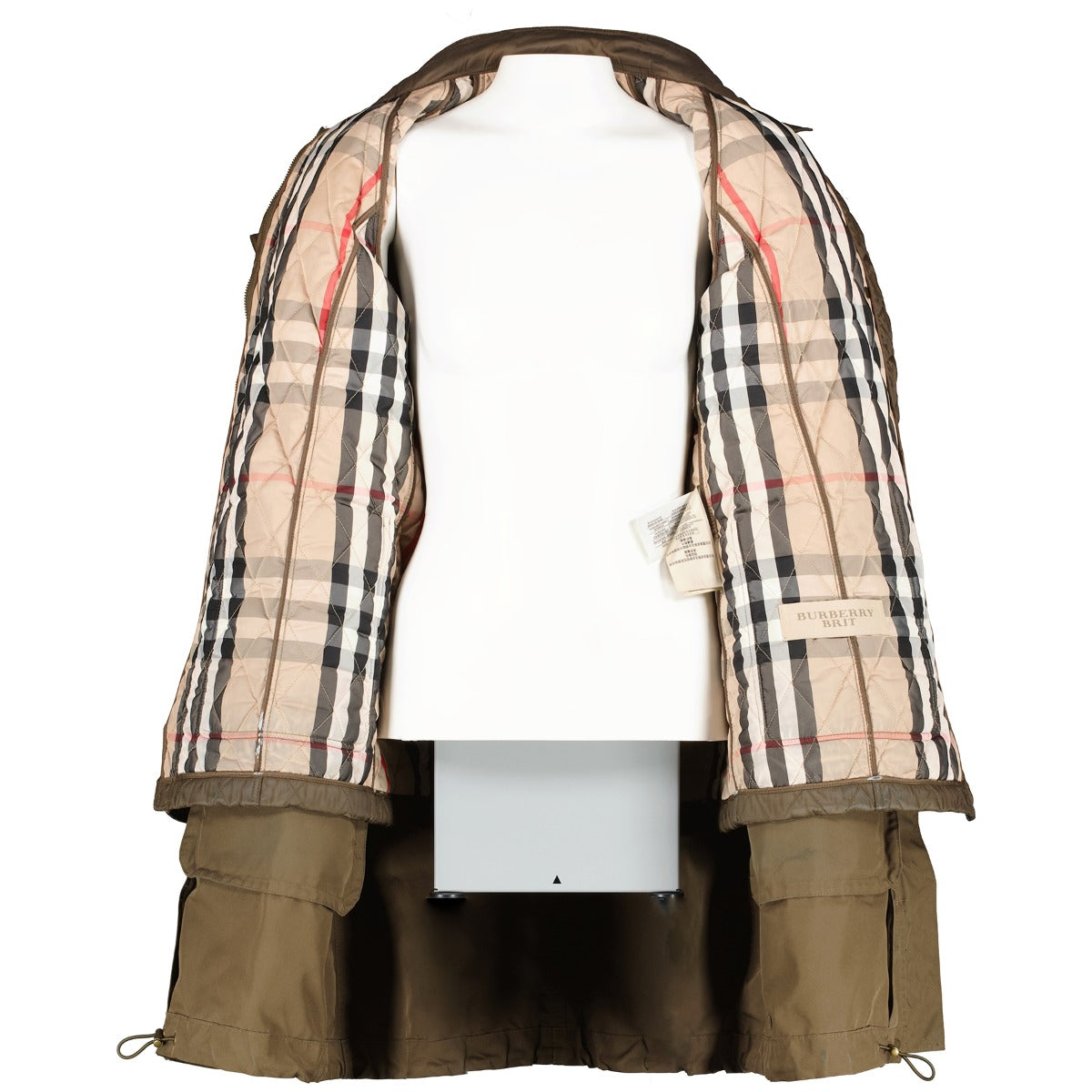 Burberry Brit Kakhi Jas Met Uitneembare Gevoerde Jas - Maat M