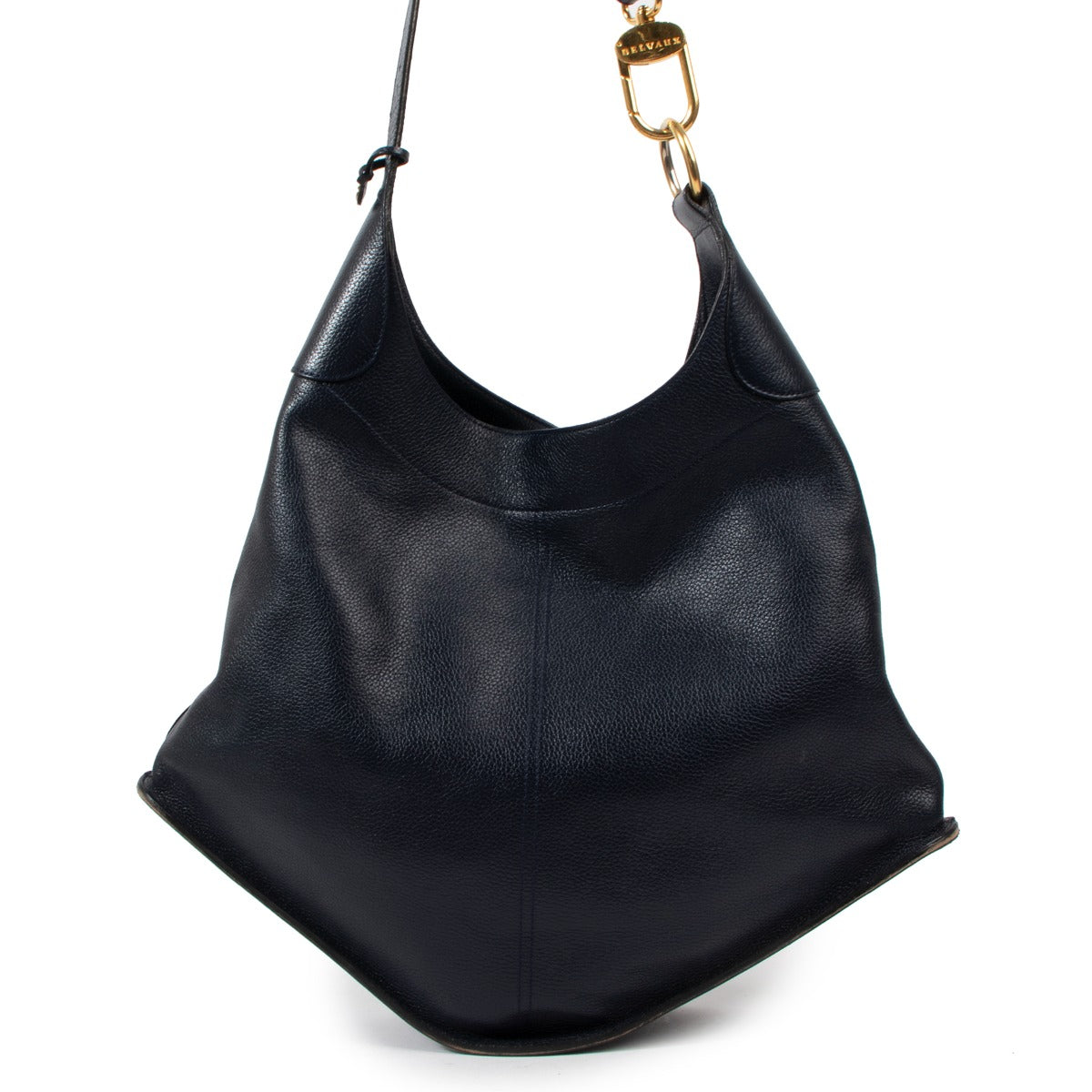 Delvaux Satan Marine Blue Trotteur Shoulder Bag