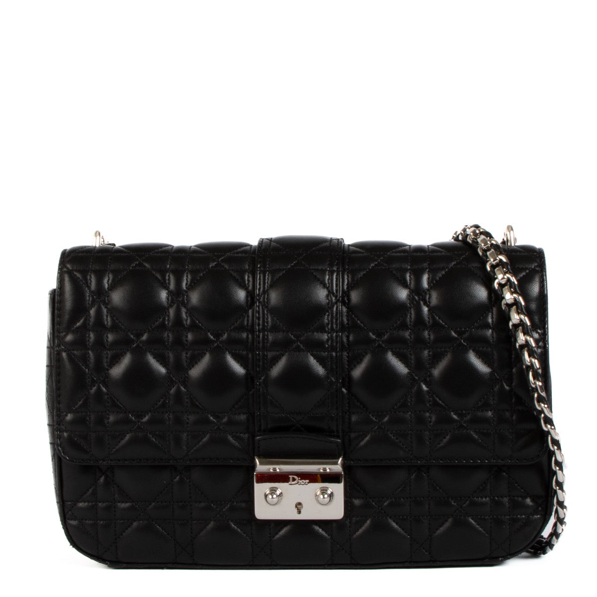 Shop 100% authentic second-hand Dior Black Cannage Miss Dior Medium Flap Bag on Labellov.com