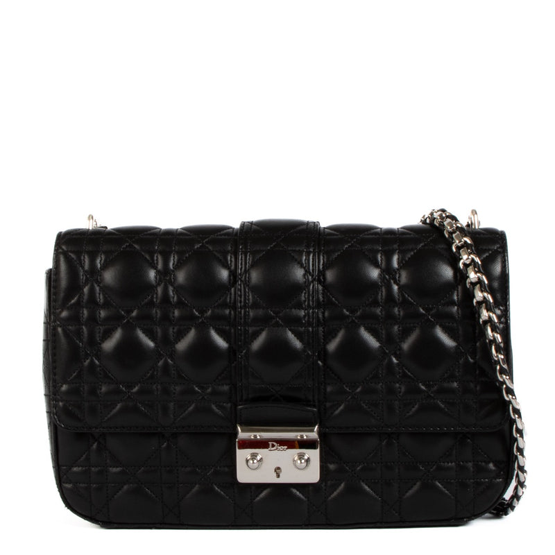 Shop 100% authentic second-hand Dior Black Cannage Miss Dior Medium Flap Bag on Labellov.com