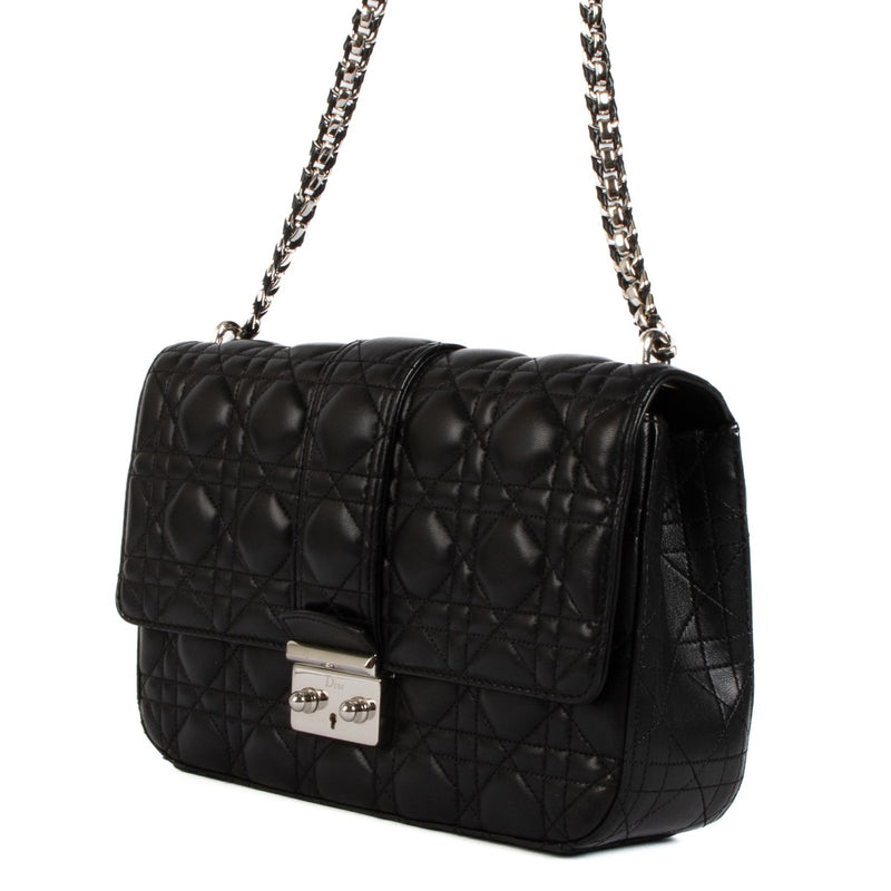 Shop 100% authentic second-hand Dior Black Cannage Miss Dior Medium Flap Bag on Labellov.com