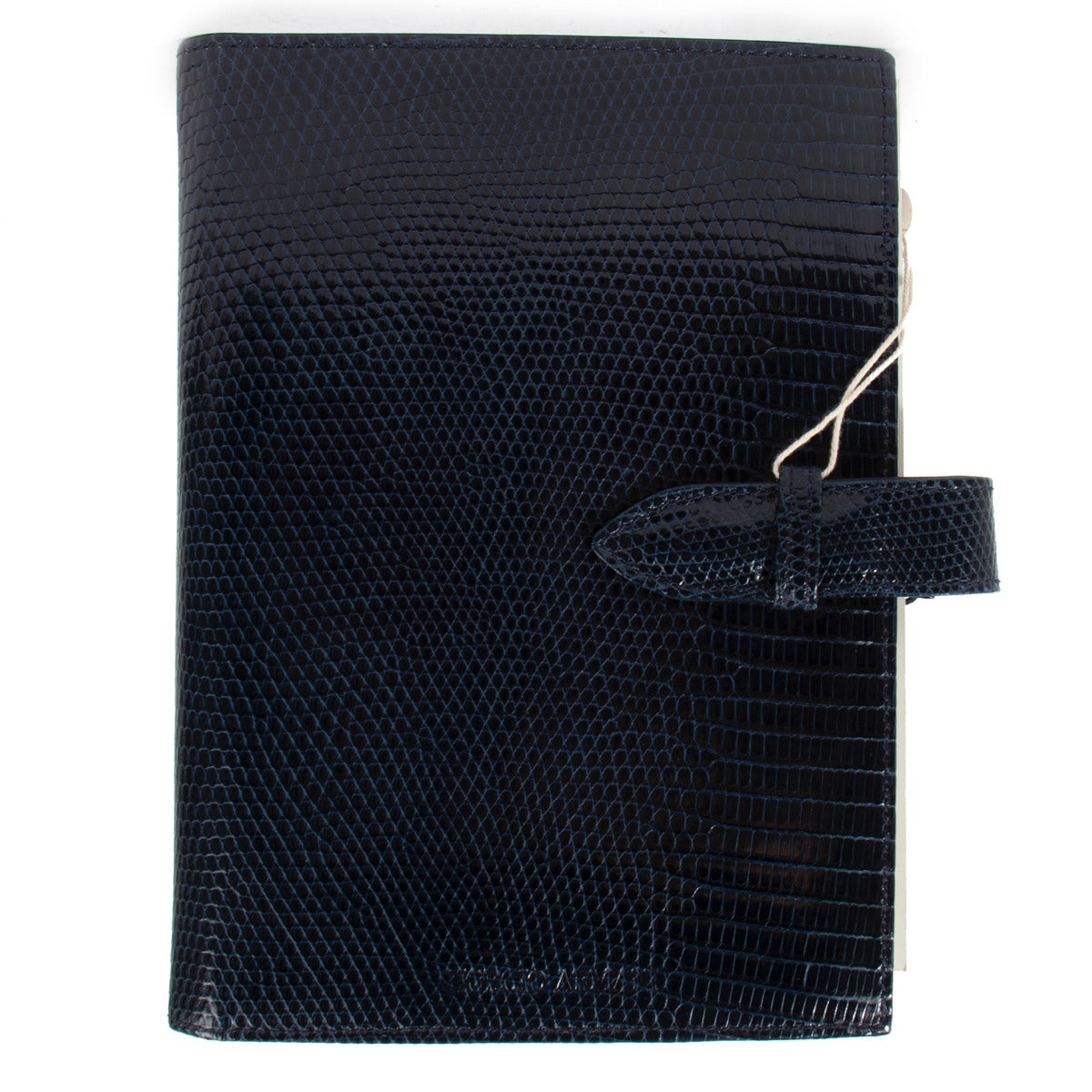 Giorgio Armani Navy Blue Lizard Agenda Cover