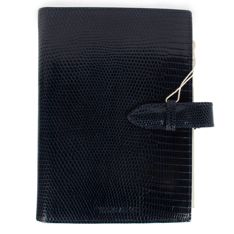 Giorgio Armani Navy Blue Lizard Agenda Cover
