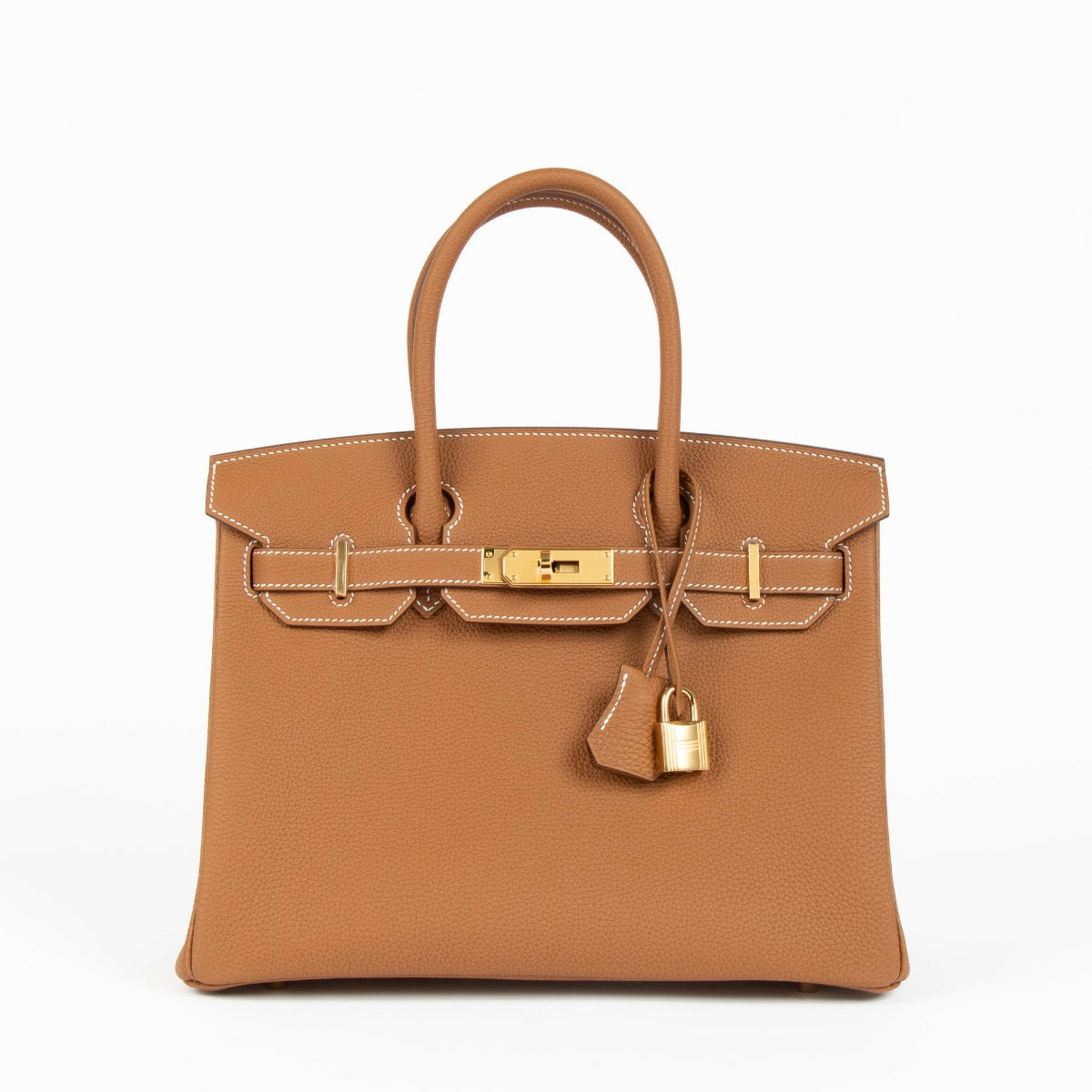 Authentic Hermès Birkin 30 Gold Togo GHW at www.labellov.com