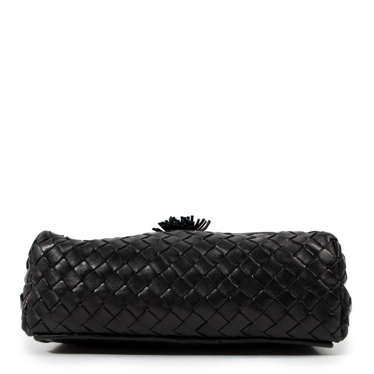 Sac bandoulière Bottega Veneta vintage noir Intrecciato à pampilles