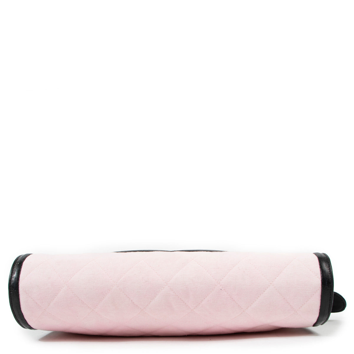 Chanel Vintage CC Medaillon Pink Canvas Clutch
