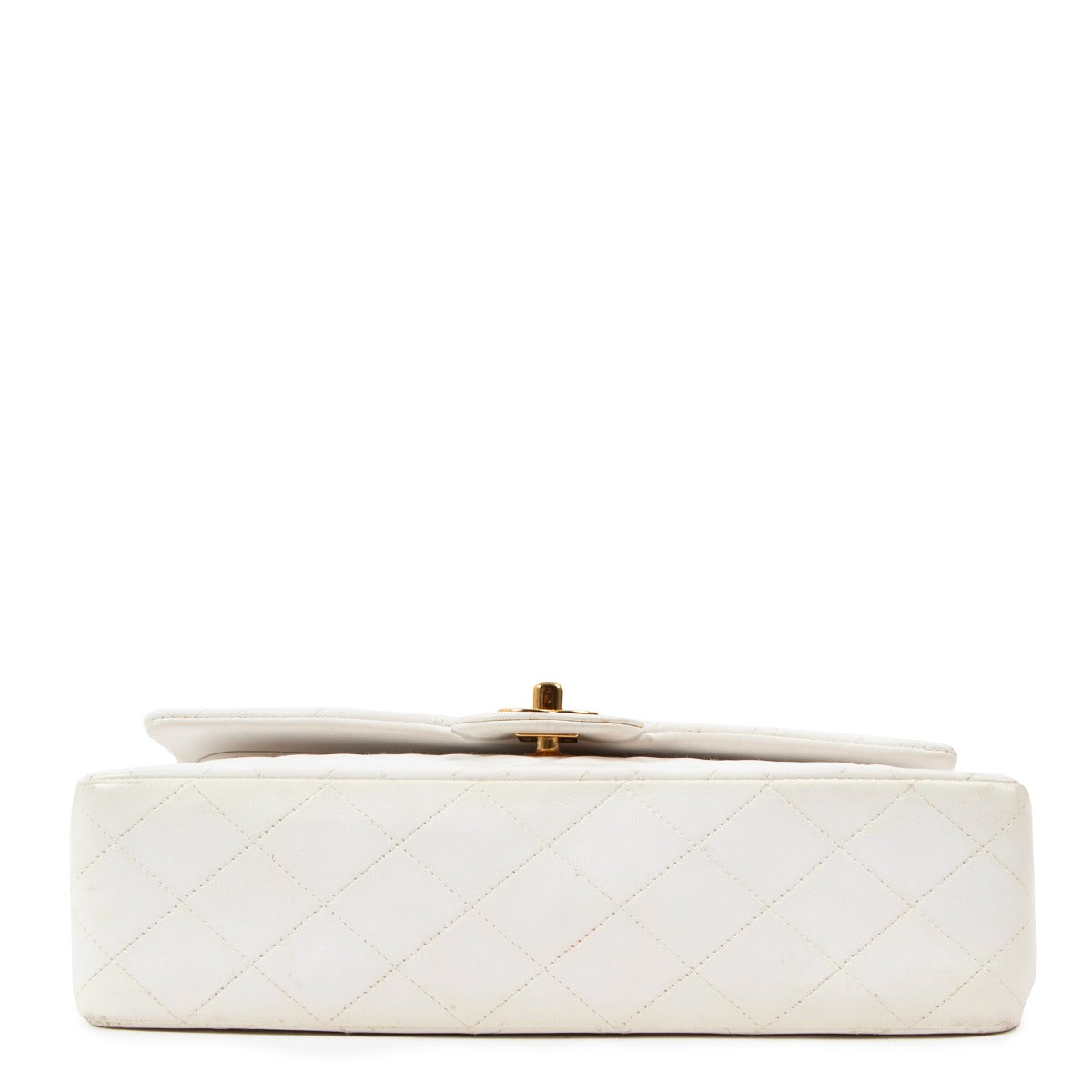 Chanel Vintage Witte Medium Classic Flap Bag