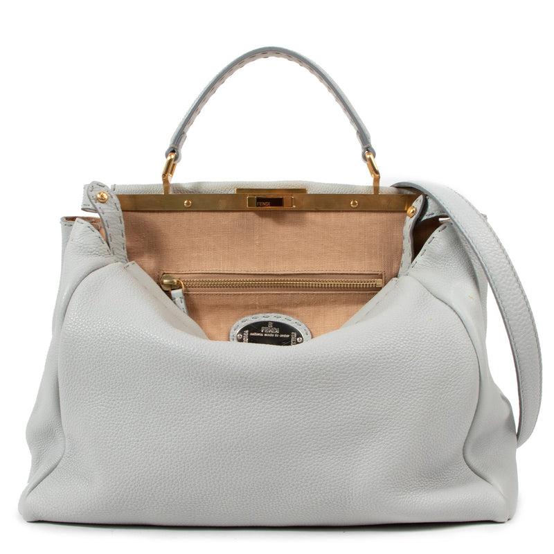 Fendi Ice Blue Large Peekaboo Bag