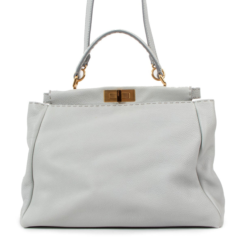 Fendi Ice Blue Large Peekaboo Bag