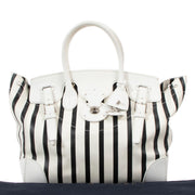 Ralph Lauren Striped Ricky 33 Top Handle Bag