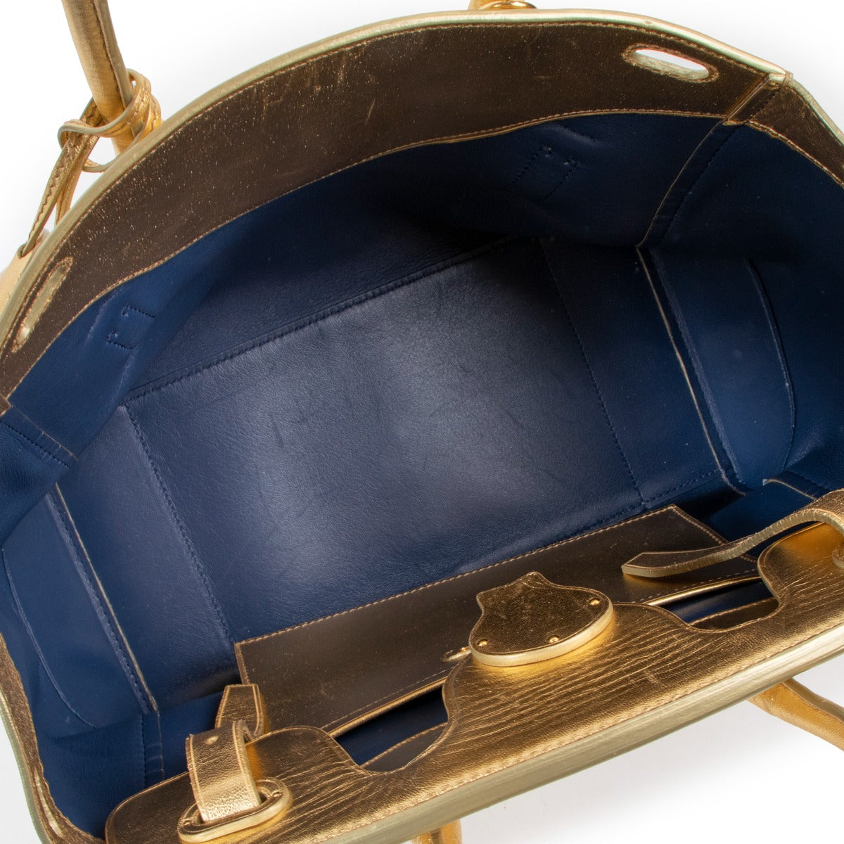 Ralph Lauren Collection Soft Ricky 33 Metallic Gold Bag