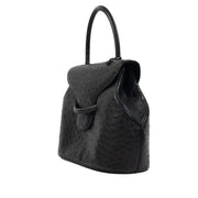 Shop 100% Delvaux Black Ostrich Baltimore GM Top Handle