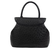Shop 100% Delvaux Black Ostrich Baltimore GM Top Handle