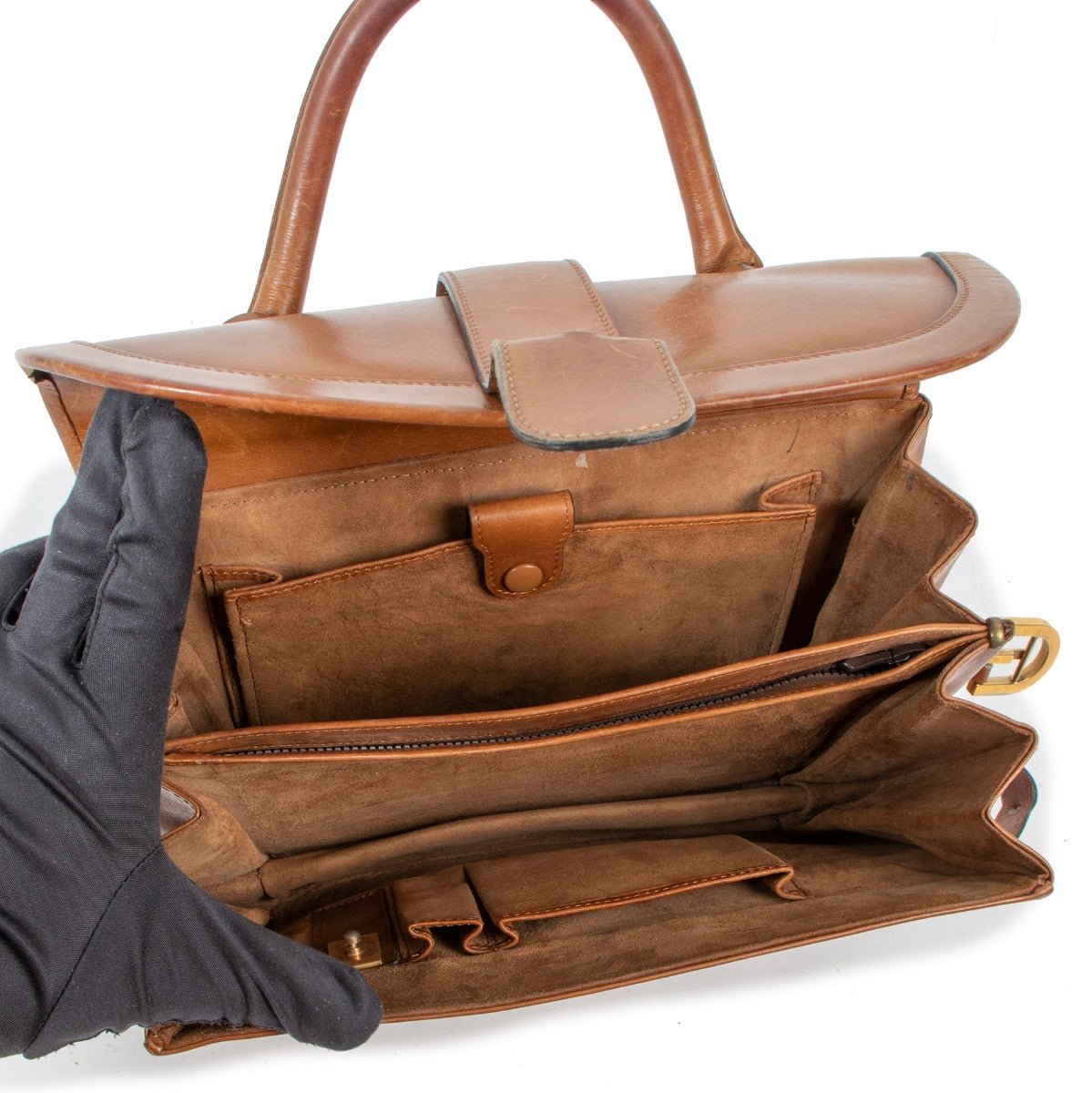 Delvaux Brillant Rouilly Cognac Natural Calf Handbag