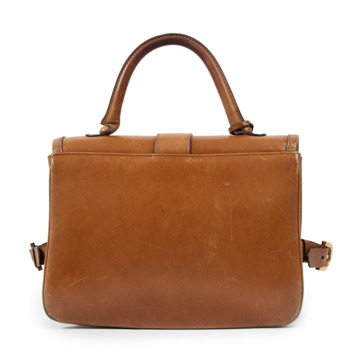 Delvaux Brillant Rouilly Cognac Natural Calf Handbag