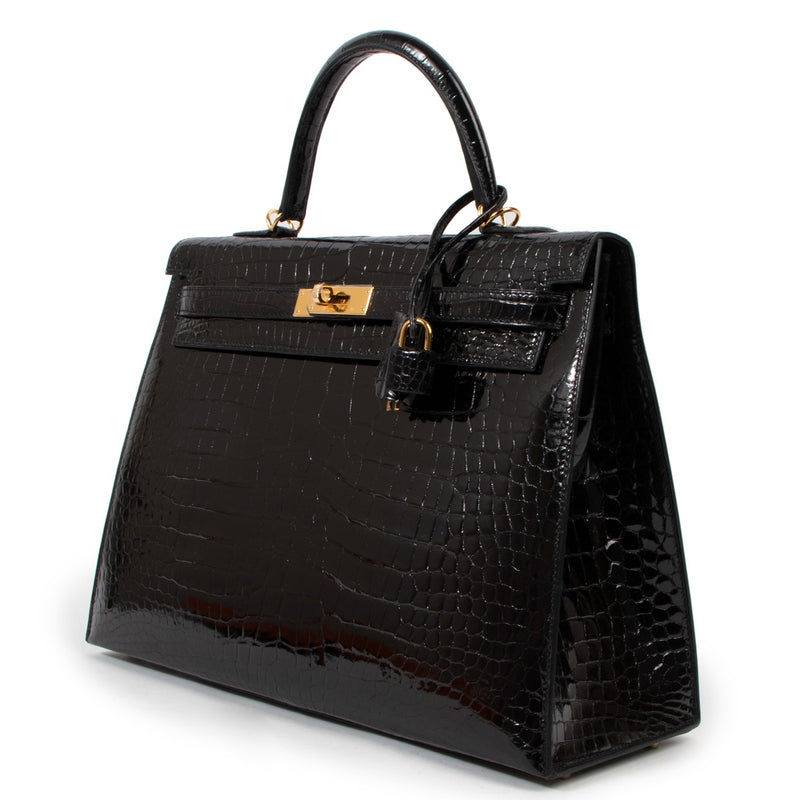 authentic luxury designer hermes kelly crocodile second hand by labellov