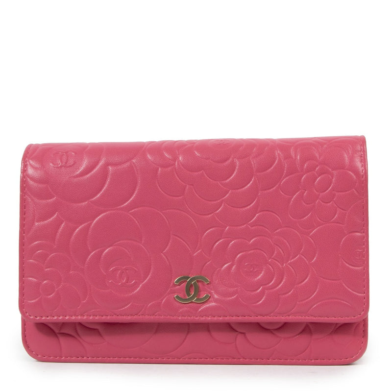 Chanel Pink Camellia Wallet On Chain