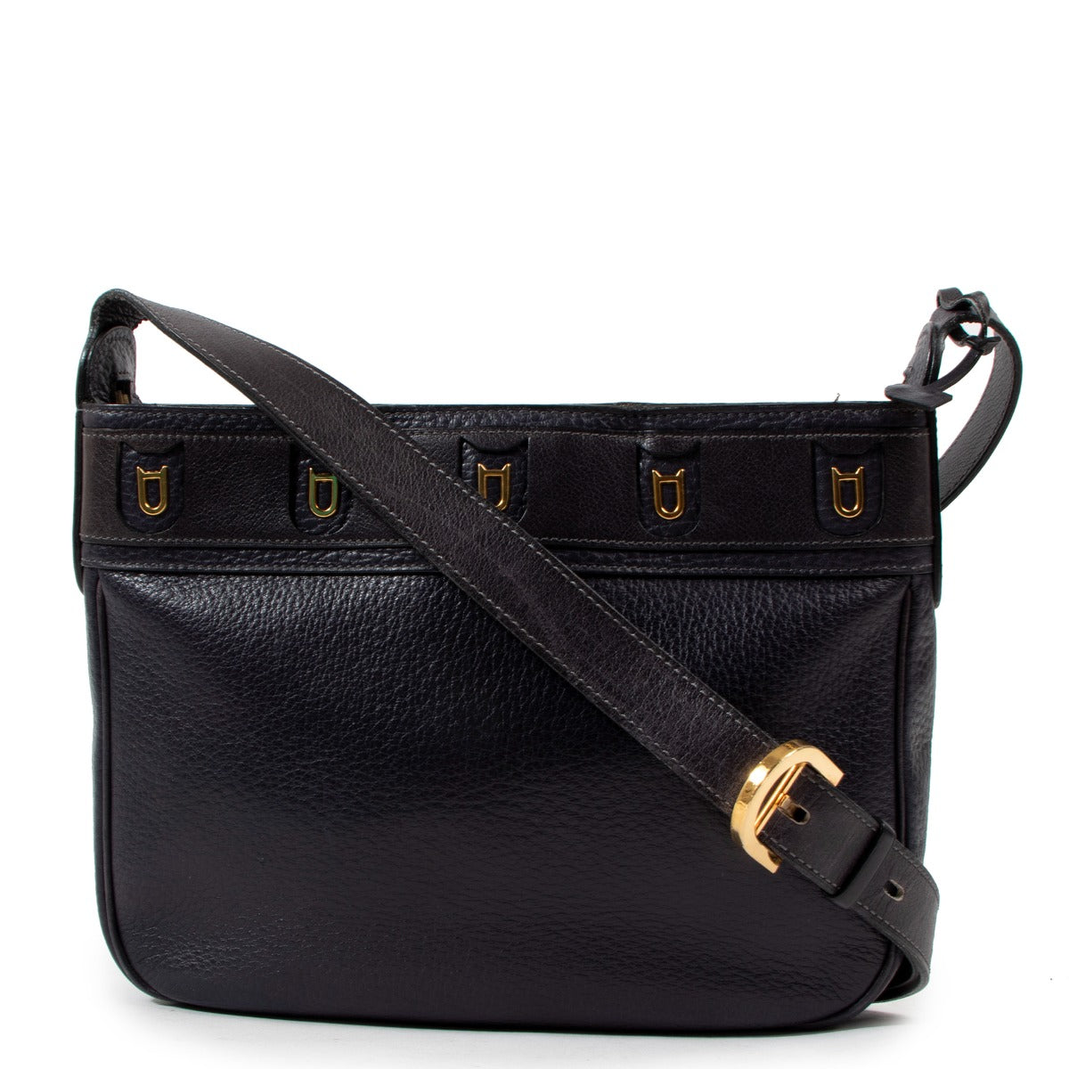 Shop safe online at Labellov in Antwerp this 100% authentic second hand Delvaux Blue Fuiraire Leather Crossbody Bag Shoulder Bag