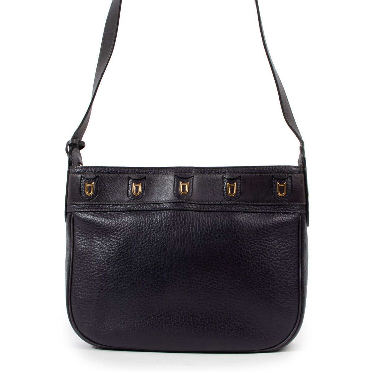 Delvaux Blauw Leren Crossbody Tas