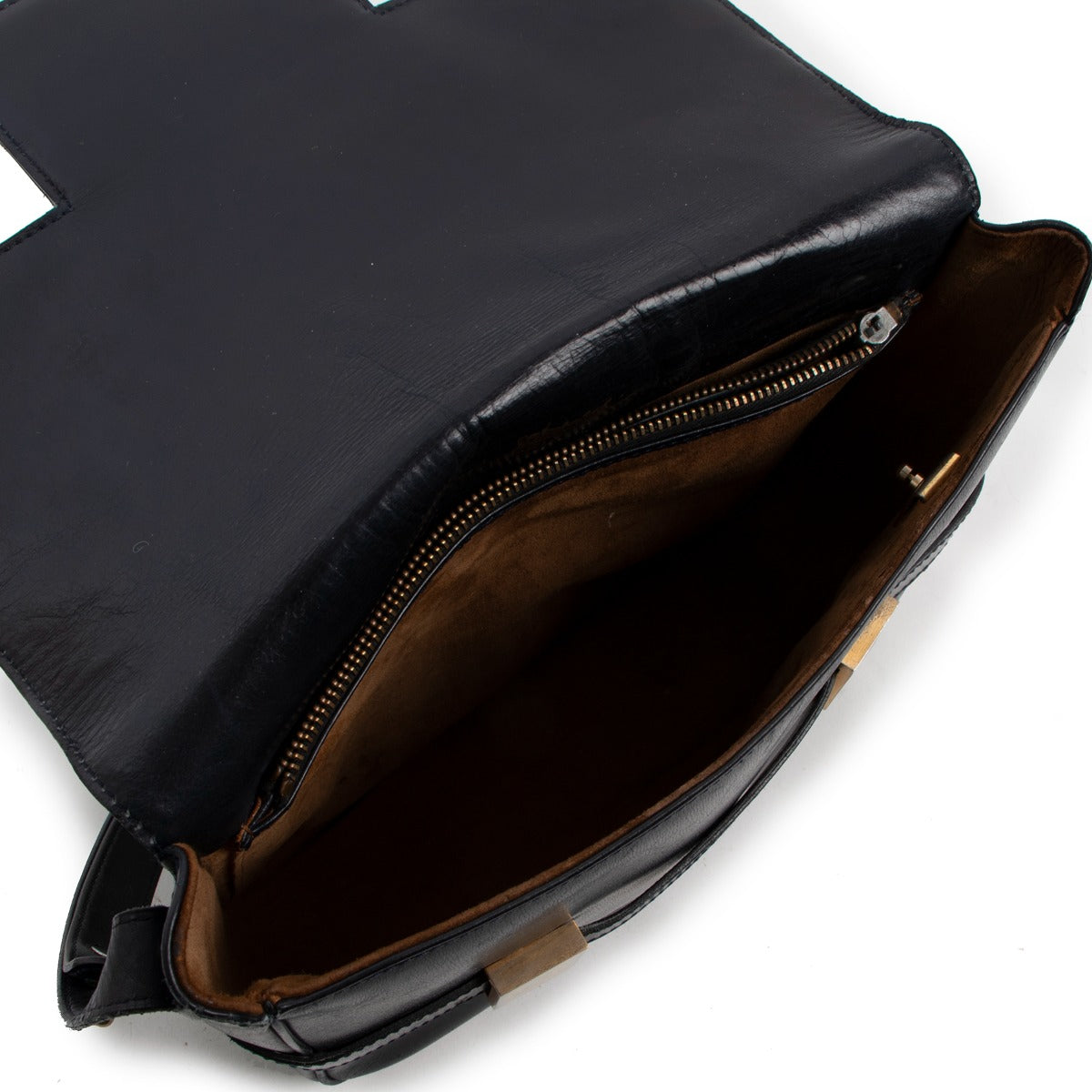 Delvaux Blauw Leren Crossbody Tas