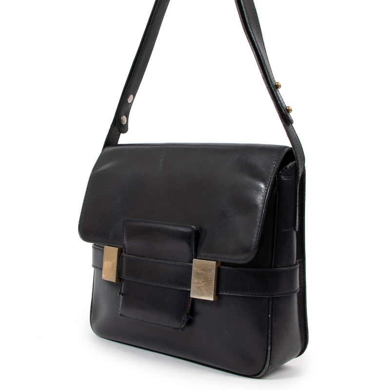 Delvaux Vintage Madame Blue Box Calf Bag