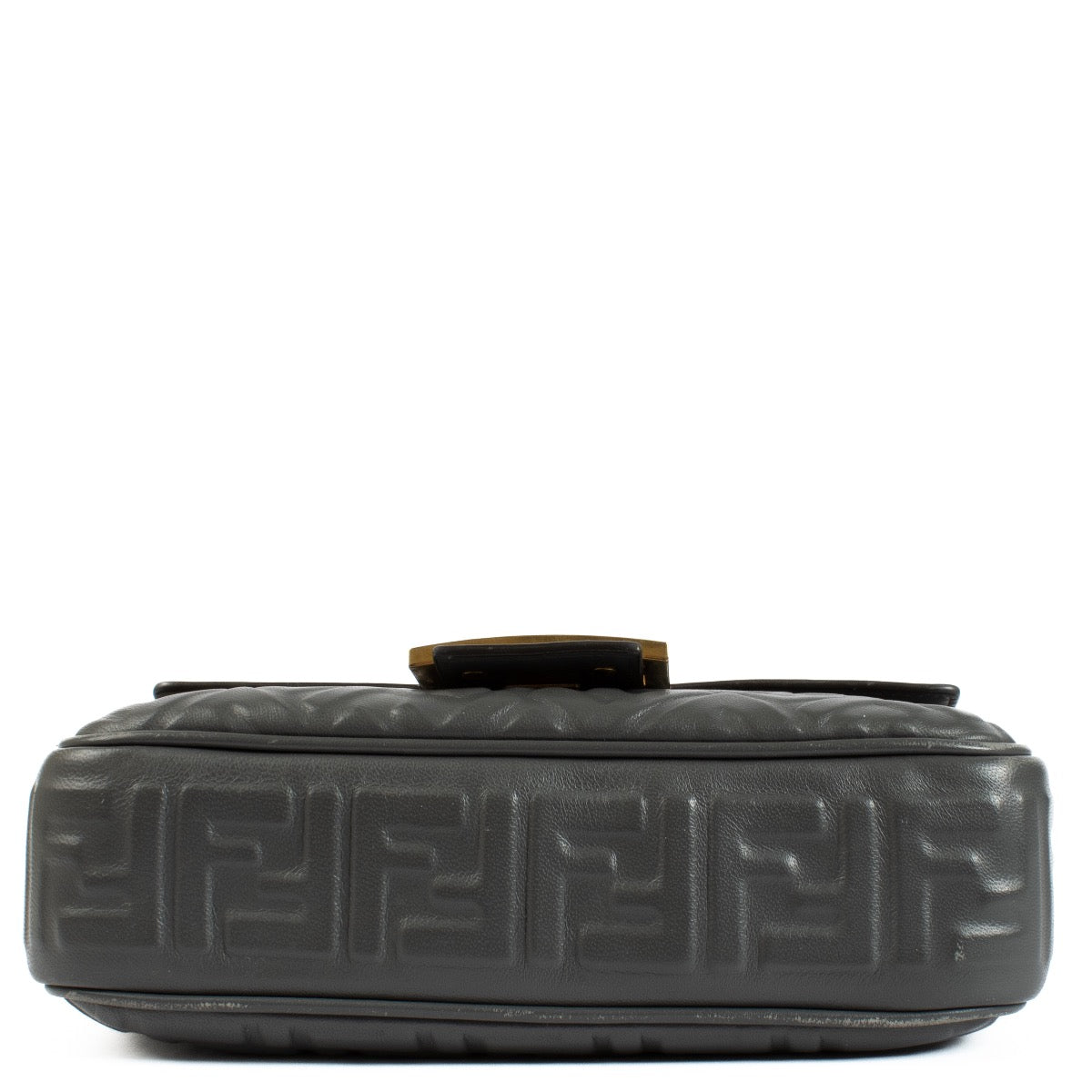 Fendi Grey Baguette Chain Midi Bag