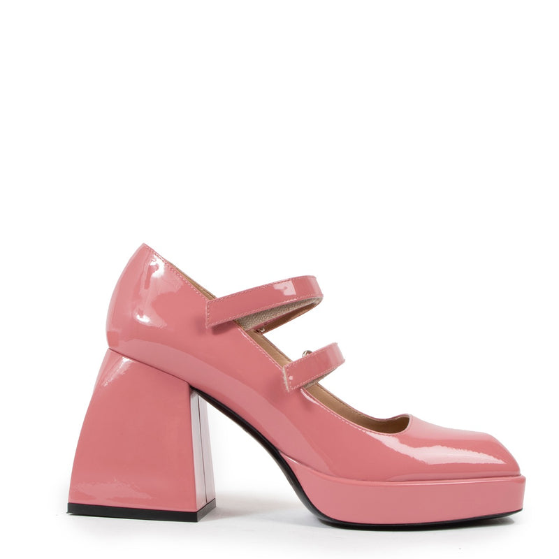 Buy an authentic pair of second hand Nodaleto Bulla Babies Pink Patent Leather Size 38 in excellent condition at Labellov