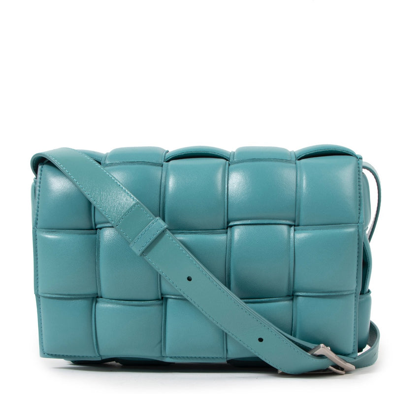 Bottega Veneta Turquoise Padded Cassette Bag