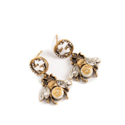 Shop safe online at Labellov in Antwerp, Brussels and Knokke these 100% authentic second hand Gucci Gold Interlocking Bee Earrings
