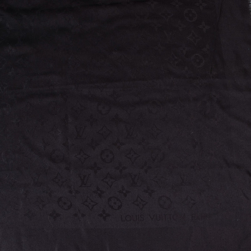 Louis Vuitton Black Monogram Shawl