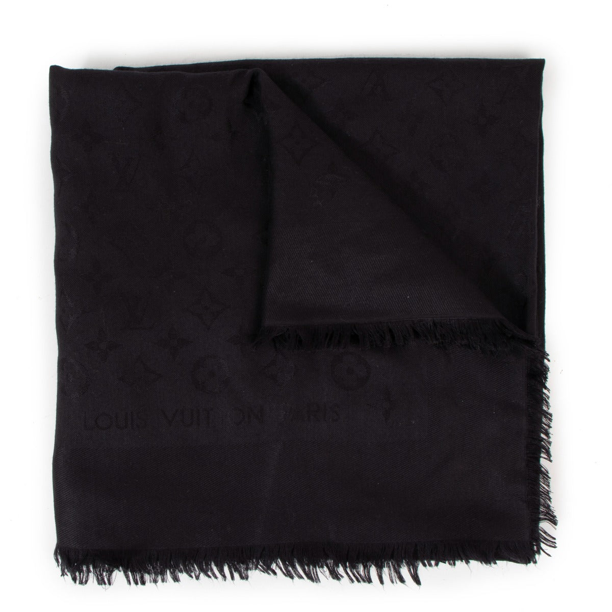 Louis Vuitton Black Monogram Shawl