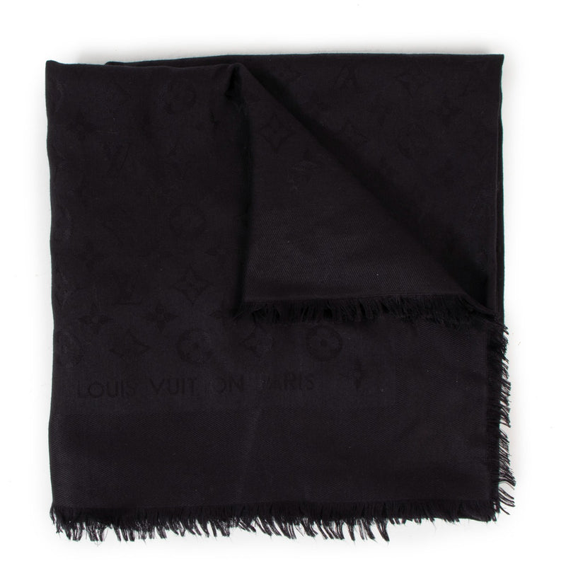 Louis Vuitton Black Monogram Shawl